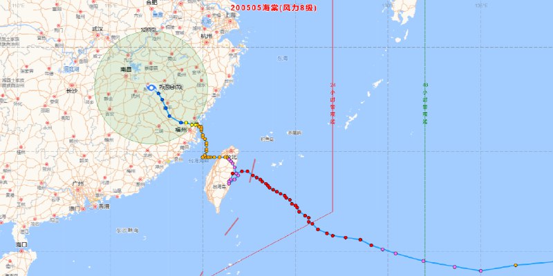 原来专家们真的是根据以前的轨迹预测的！这次超强台风【202403格美】的轨迹跟2005年的超强台风【200505海棠】非常之相似